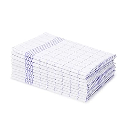 Amago - 10er Pack Geschirrtücher, 100 prozent Baumwolle, 50 x 70 cm - Blau