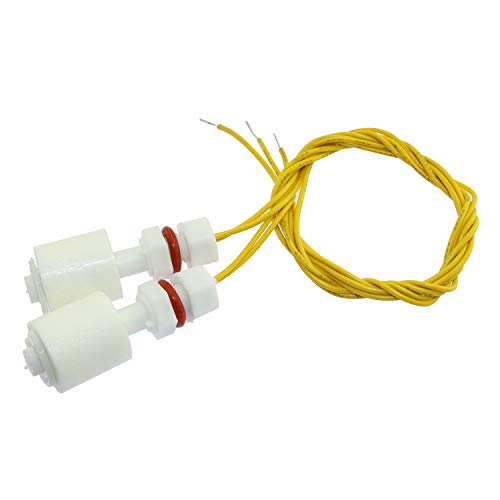 Maxmoral 2pcs M8 Plastic Float Switch Vertical Liquid Water Level Sensor for Aquariums Fish Tank DIY Measuring Tool