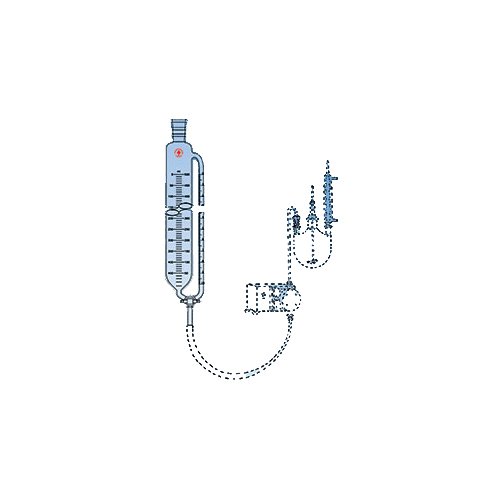 7342-16 Filtering Funnel, Reservoir, Rate Measuring with PTFE Plug, T Bore, 1000mL Capacity
