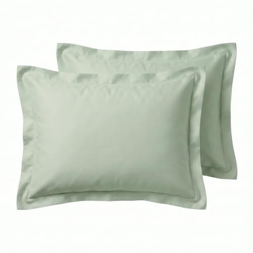 Image of Huesland Premium 100% Cotton Luxe Soft Touch 300 Thead Count Pillow Cover Set of 2 - Misty Jade