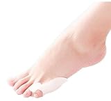 2x Silikon Soft-Gel Zehenspreizer, Zehentrenner, für Schneider Ballen Therapie, Bunionette-Schutz, kleiner Zeh, Vorbeugung von Schmerzen und Entspannung der Füße, für Damen, Herren und Kinder