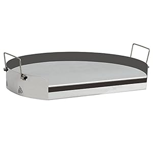 BBQ-Toro Roestvrij stalen grillplaat Ø 55 cm ideaal voor 57 mm kogelbarbecue | BBQ Plancha geschikt voor Weber Grill | rond, universeel | grillplaat voor houtskool en gas
