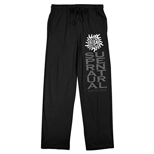 Bioworld Supernatural Show Title Men's Black Sleep Pajama Pants