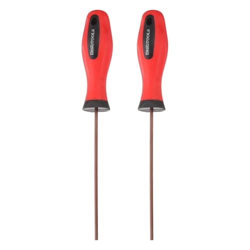 sourcing map 2pcs Hex Screwdriver Wrench 2.5mm 180mm Length S2 Steel Metric Magnetic Flat Head Screw Driver Hexagon Wrenches for Hand Repair Tools