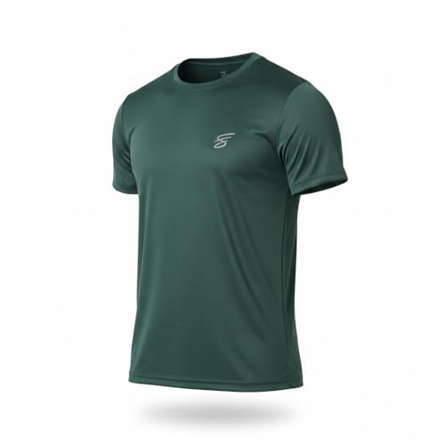 Image of Round Neck Moisture Absorbing Performance Half Sleeve Slim Fit T-Shirt for Men | Quick Dry Technology | Light Weight & Breathable Fabric | Ideal for Indoor & Outdoor Physical Activity