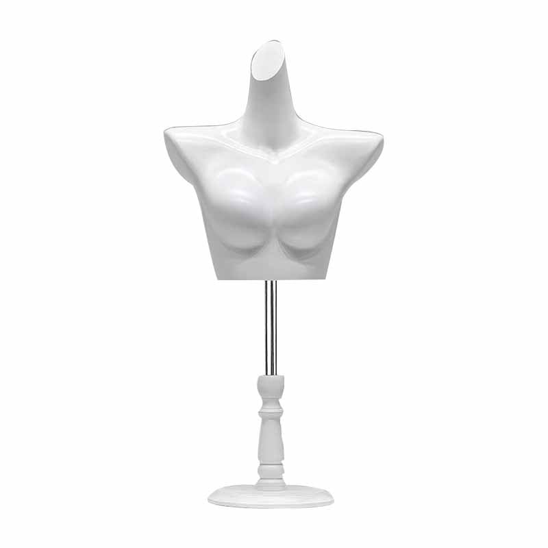 Mannequin Female Display Stand, Half Body Mannequin Display Female Women Dress Form for Retail Storefront Decoration,Countertop Craft Shows ?White E