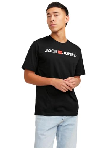 JACK & JONES Herren JJECORP Logo Tee SS Crew Neck, Black/2-PACK W. Black/REG FIT, S – Ansicht 2