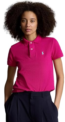 Image of Polo Ralph Lauren Women's Classic Fit Mesh Polo Shirt, PinkSky, X-Small