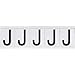 Brady 9714 Series Number and Letter Labels, J