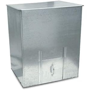 Elex Galvanised Steel Metal Coal Bunker Heavy Duty Coal Fuel Storage 125KG -5 BAGS OF 25KG FUEL