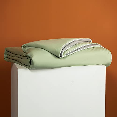 Image of LLanCL Cooling Blankets for Hot Sleepers - Cool Like Ice Cream Lightweight Blanket for Summer with Double Side Cold, Cooling Comforter, Quilt, Fabric for Bed (Throw Size 47 inch x 59 inch Green & Grey)
