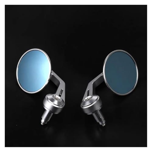 Rétroviseur embout guidon moto CNC argenté 22mm universel anti-reflet pour équilibrage précis - 5