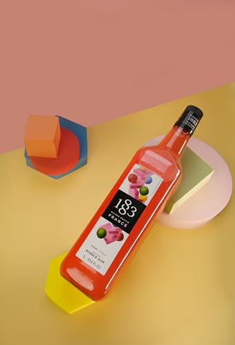 Image of 1883 Bubblegum Syrup for Drinks, Made in France, 1 Liter Glass Bottle