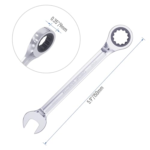Image of 11 /32 Inch Ratcheting Combination Wrench SAE