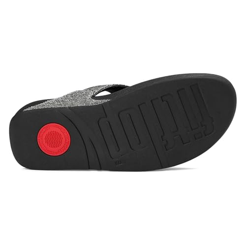 Image of FitFlop Lulu Multi-Tonal Glitter Toe-Post Sandals