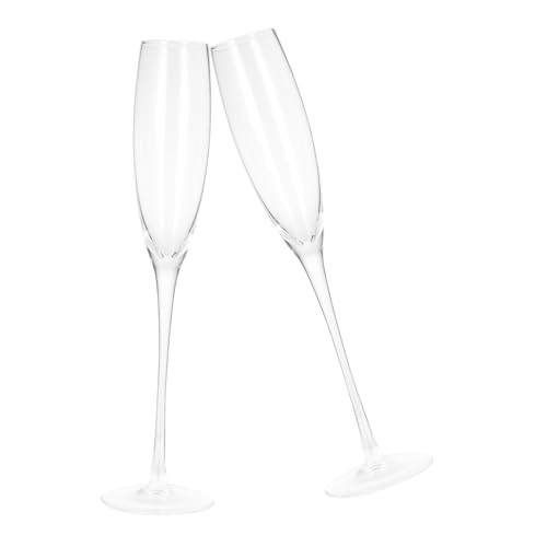 SOIMISS 2Piezas Copa de de Cristal Transparente Diseño Elegante y para Vino Espumoso y Cava para Ocasiones Especiales y Decoración