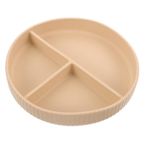 SOESFOUFU 防抖シリコン仕切りプレート 吸盤付き割ランチトレイ 学校給食用 耐久性のある食品仕切り皿 キャンプ ピクニック対応 再利用可能