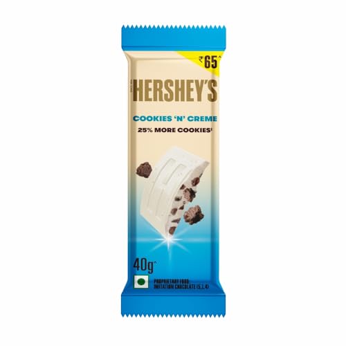 Image of Hershey's Hersheys Bar Cookies n Creme (12 x 40gm), 480gm, 12 x 40 g.