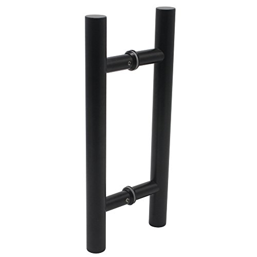 Probrico granero madera de 304u00a0acero inoxidable deslizante tirador de puerta resistente a la corrosión puerta Hardware, negro