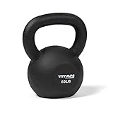 Titan Fitness Cast Iron Kettlebell Weight 60 lb Natural Solid Workout Swing