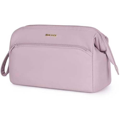 Image of Narwey Travel Makeup Bag Toiletry Bag, Large Cosmetic Bag for Women Girls