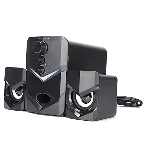 RiToEasysports Desktop Subwoofer Multimedia Speaker with Cable: Under Shocking, Wide Compatibility, ABS Material, Home or Office