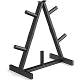 Weight Plate Rack, Weight Tree, Weight Plate Holder, 2-Inch Home Gym Storage Stand, Holds 300 lbs，Black