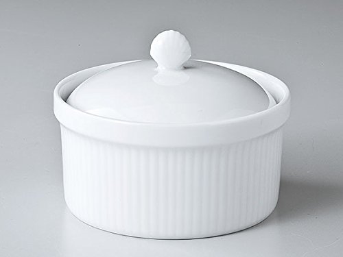 Amazon.co.jp: 洋食器 スフレ 焼き菓子 蓋付/ 白磁9cm蓋付ココット 