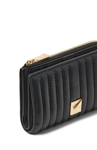 kate spade new york Deco Pebbled Leather Small Compact Wallet, Quilted Black4