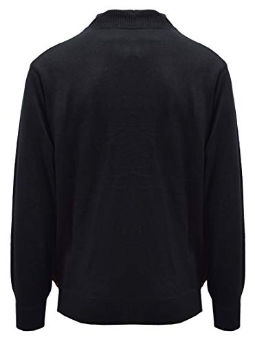 Stacy Adams Men's Sweater, Solid Cable Knit Twist (Xxl, Black) #TOP3
