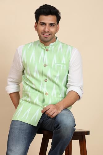 Image of SKAVIJ Men's Casual Nehru Jacket Business Vests Lightweight Waistcoat Slim Fit Suit Vest
