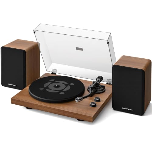 QLEARSOUL SoulBox S1 Vinyl Record Player with Stereo Speakers