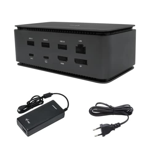 I-TEC Metal USB4 Docking Station Dual 4K HDMI DP with Power Delight 80 W + Universal Charger 112 W