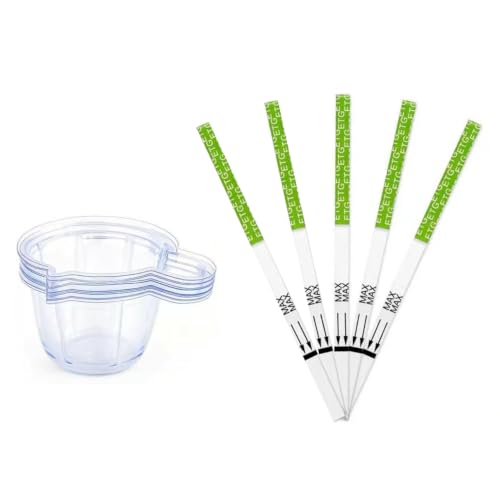 ETG Alcohol Testing Strips with 10 Disposable Urine Cups Rapid Results in 2 Minutes 24 to 80 Hour Detection Window 10 Pack