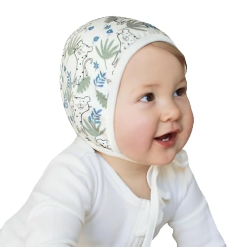 Image of KLUSHA Bamboo and Cotton Double Sided Baby Beanie for Newborns Hospital Hat Reversible Breathable All Seasons Bonnet