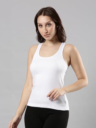 Image of Femmora Body Hugging Waist Length Camisole, Solid, Soft and Comfortable Cotton Fabric with Racer Back, for Women,Pack of 1