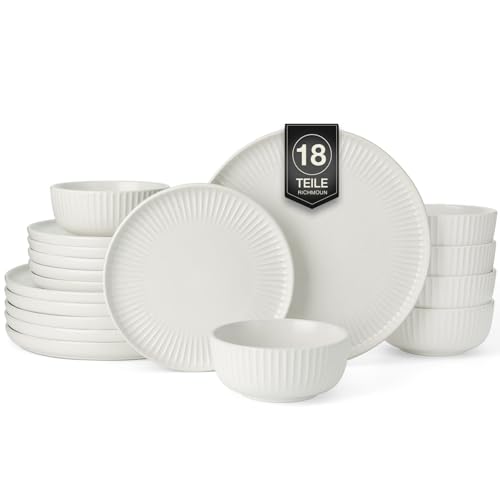 Richmount Starlight Geschirrset, 18-teiliges Teller Set, Geschirrset 6...