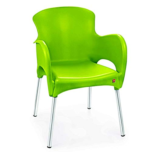 Image of CELLO Xylo Chair Set Pack of 2 - Green | Strong and Durable | Easy to Clean | Chair for Living Room, Bed Room, Kitchen, Office Room, Outdoor | 3 Years Warranty