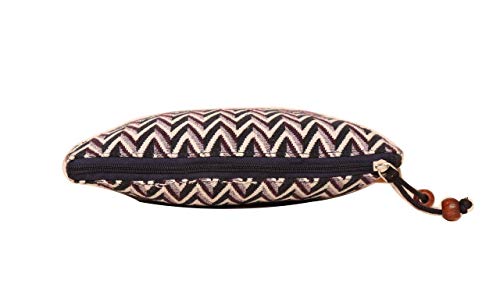 Image of ASTRID Women's Striped 20 Cms Cosmetic Pouch (S ASTD0403-4 Grey)