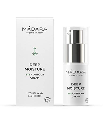 Mádara Organic Skincare | Deep Moisture Eye Contour Cream - 50Ml, Easily Absorbed, Reduces Dark Circles And Puffiness, Smoothing, Hydrating, Vegan, Ecocert Certified, Recyclable Packaging. One Size