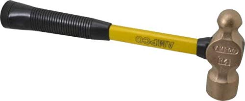 Ampco - 2 Lb Head Aluminum Bronze Nonsparking Ball Pein Hammer (3 Pack)