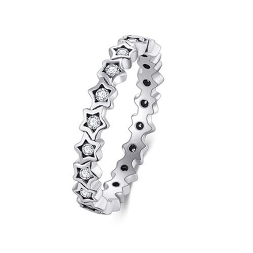 Bague de Fiançailles Argent Étoile Zircone Idéale pour Votre Demande