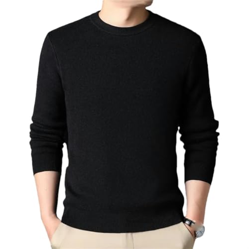 Pull tricoté pour homme automne hiver vêtement chaud vintage couleur unie décontracté
