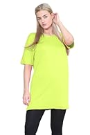 Versatile Summer Essential: This ladies' short sleeve oversized t-shirt tunic top is a must-have for any wardrobe. Perfect for a laid-back day, it offers a chic and comfortable fit that pairs well with any outfit. Premium Fabric Blend: Made from a so...