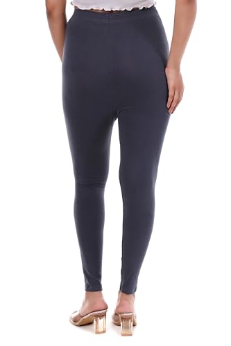 Image of TPF Women Solid Cotton Lycra Stretchable Leggings | Comfortable Ankle-Length Slim Fit Leggings for Women & Girls | Soft, Breathable Wear Bottoms