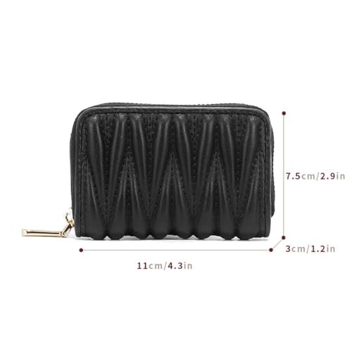 Womens wallet Genuine Leather Soft Sheepskin Wallet - ID Credit Card Holder & Coin Pocket Organizer(Green)2