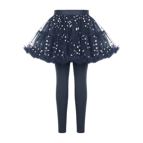 Little Girls Ruffle Tutu Leggings Pants with Skirt Sparkle Solid Pantskirt Kids Footless Culotte2