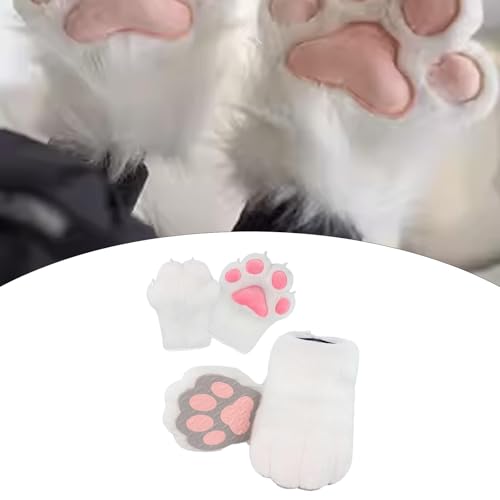 Botas Peluche Gato Blanco Disfraz Accesorios Cosplay 7
