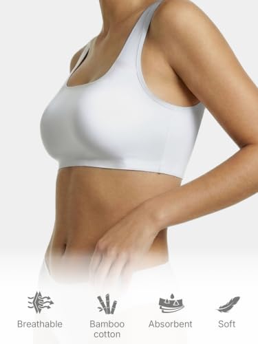 Image of Enamor Bamboo Cotton IB06, Women's Pop-on Bra - 3X Softer, 4X More Absorbent & Antimicrobial, Non-Padded, Wirefree, High Coverage