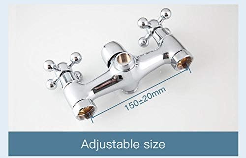 Robinet de douche double trou au fini soigné avec ensemble de douche mural haut de gamme